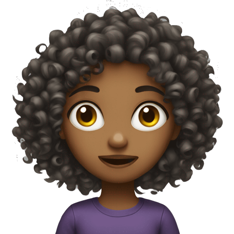 Crazy curly girl  emoji