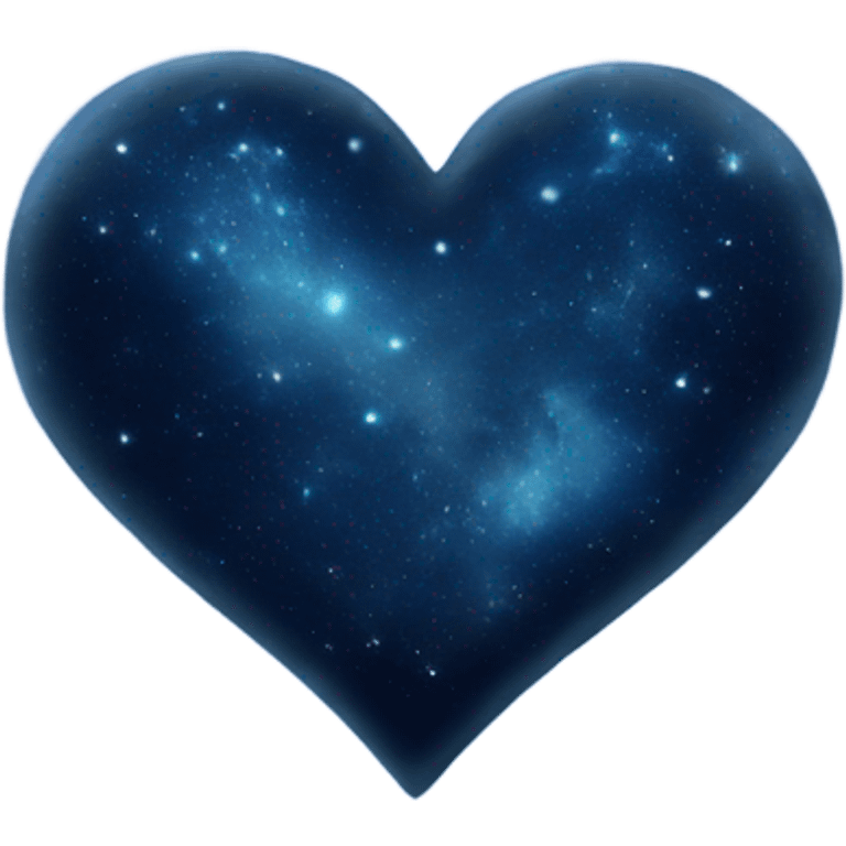 Blue galaxy heart emoji