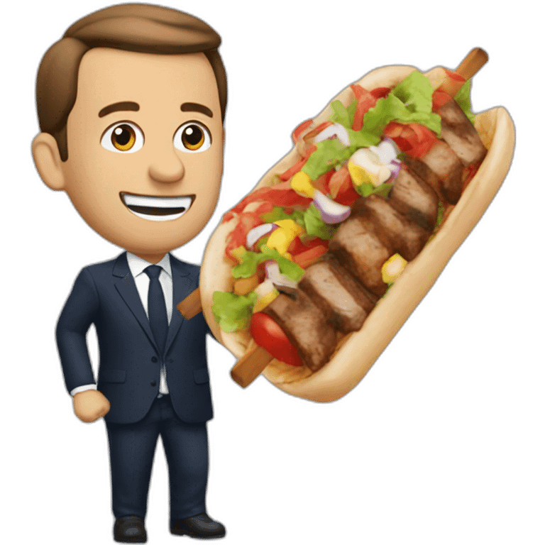 Macron Qui mange un kebab emoji