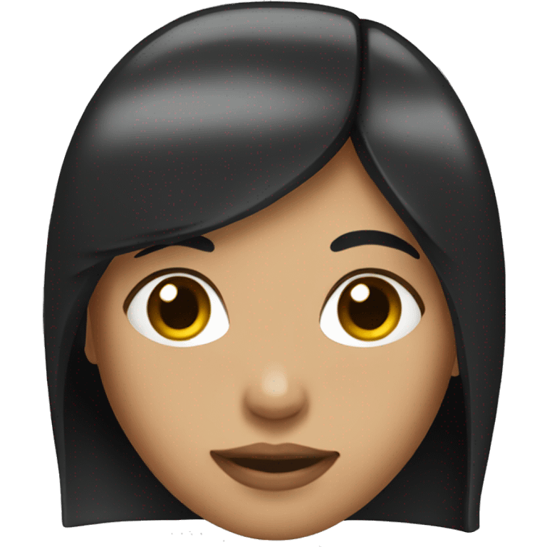 Girl with a black straigth hair  emoji