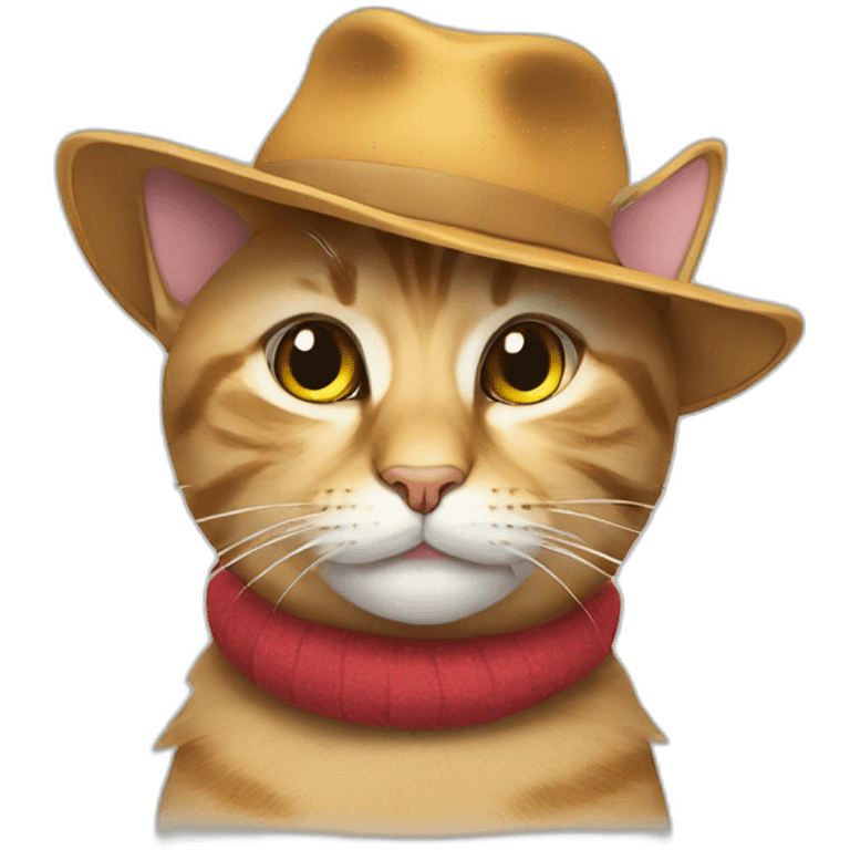 Cat with hat emoji