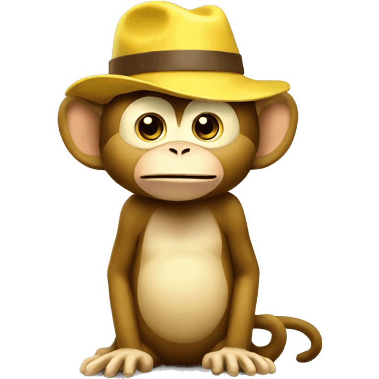 Banana monkey with hat emoji