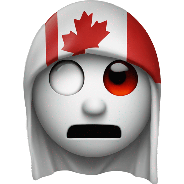 emo emoji with canadian flag emoji