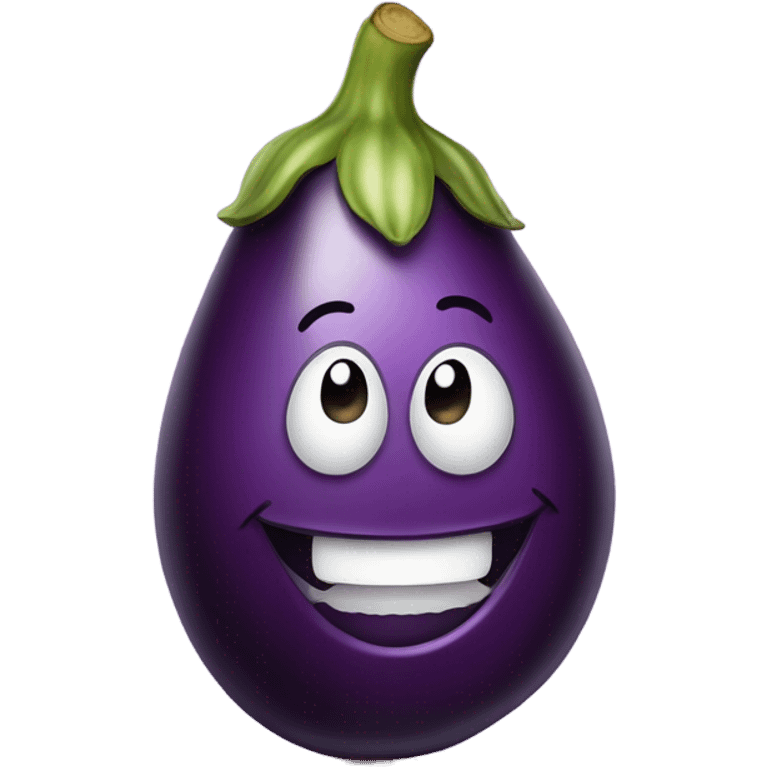 Laughing eggplant  emoji