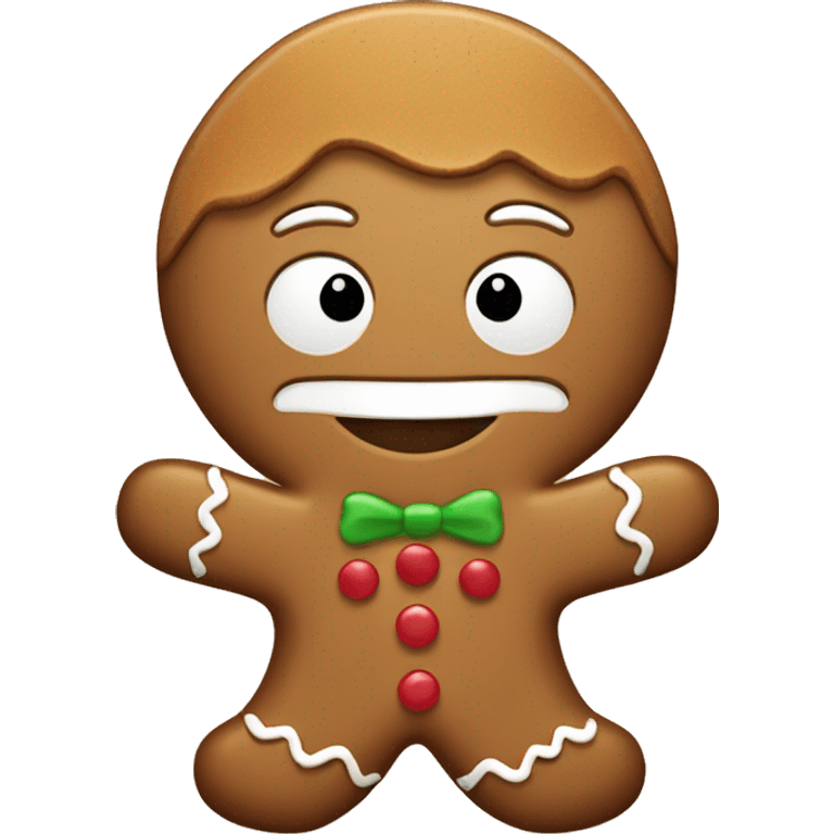 Cute Gingerbread man emoji