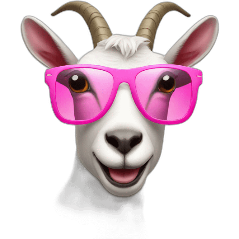 goat with pink sunglasses emoji