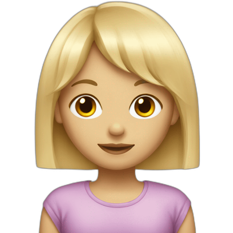 a blond girl with a fringe emoji