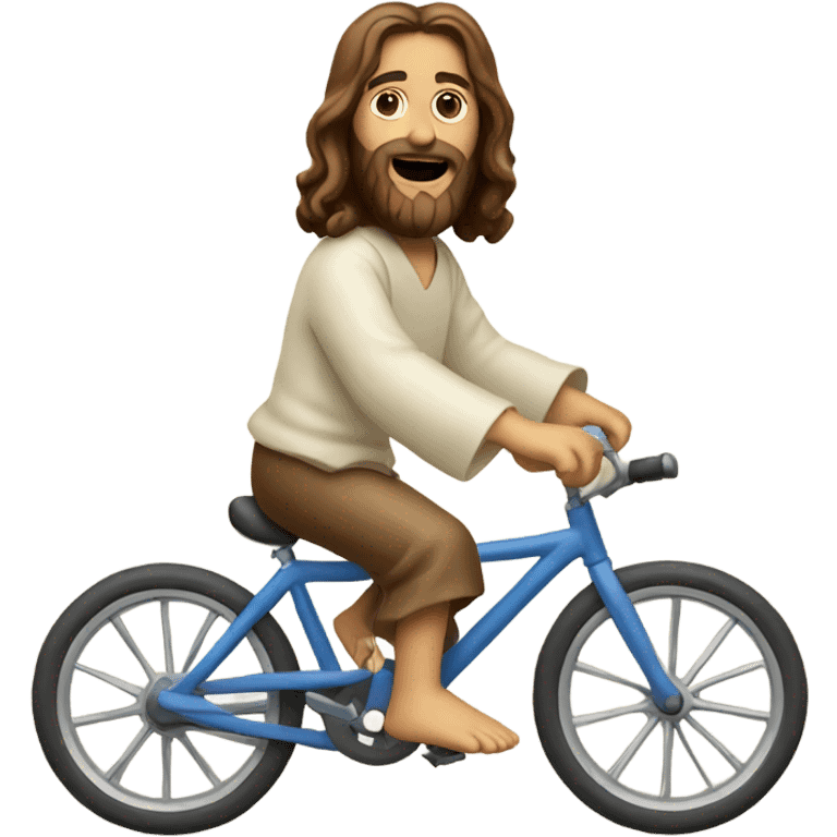 Jesus on a bike emoji