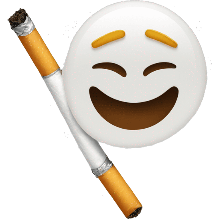 Emoji with a ciggarette emoji