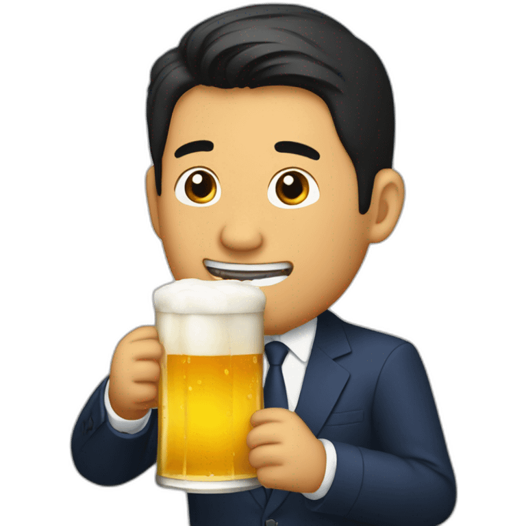 Andry rajoelina drinking beer emoji