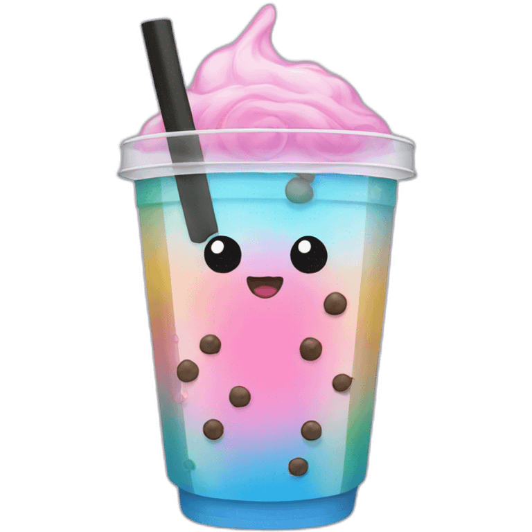 prismatic bubble tea emoji