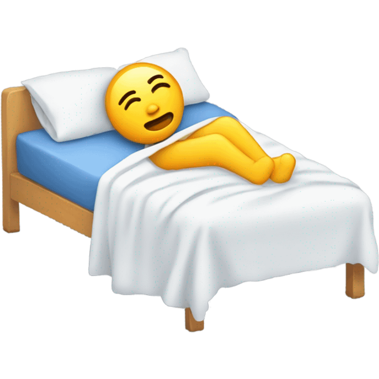 sick person in the bed feels bad  emoji