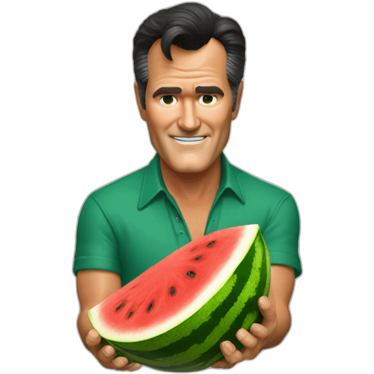 Bruce campbell ash cutting watermelon emoji