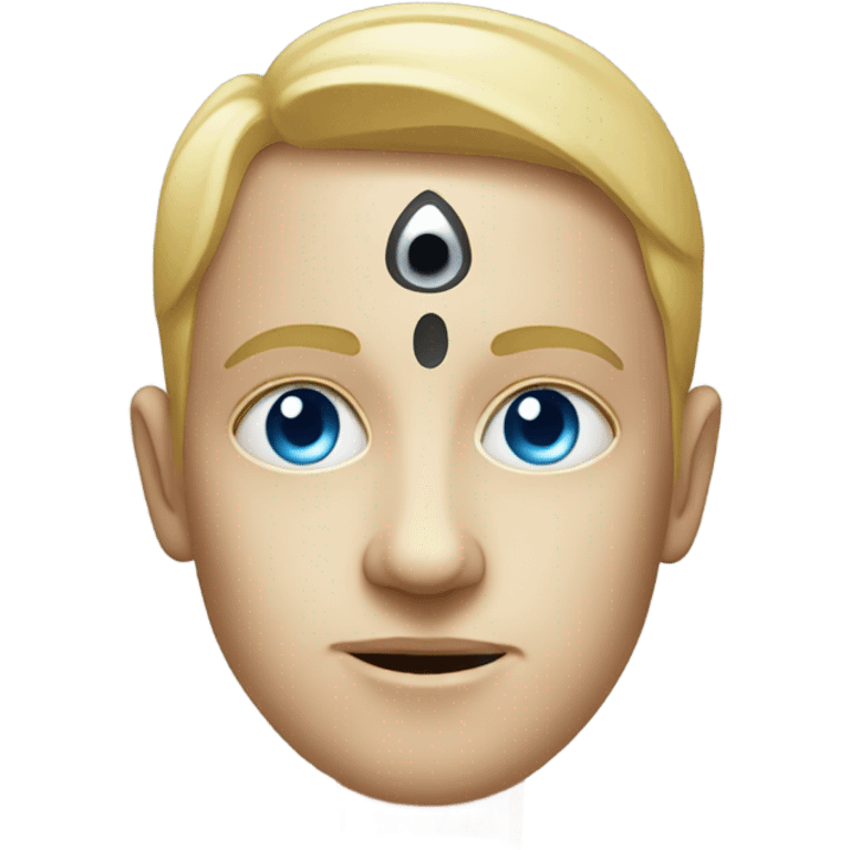 white person with third eye open emoji