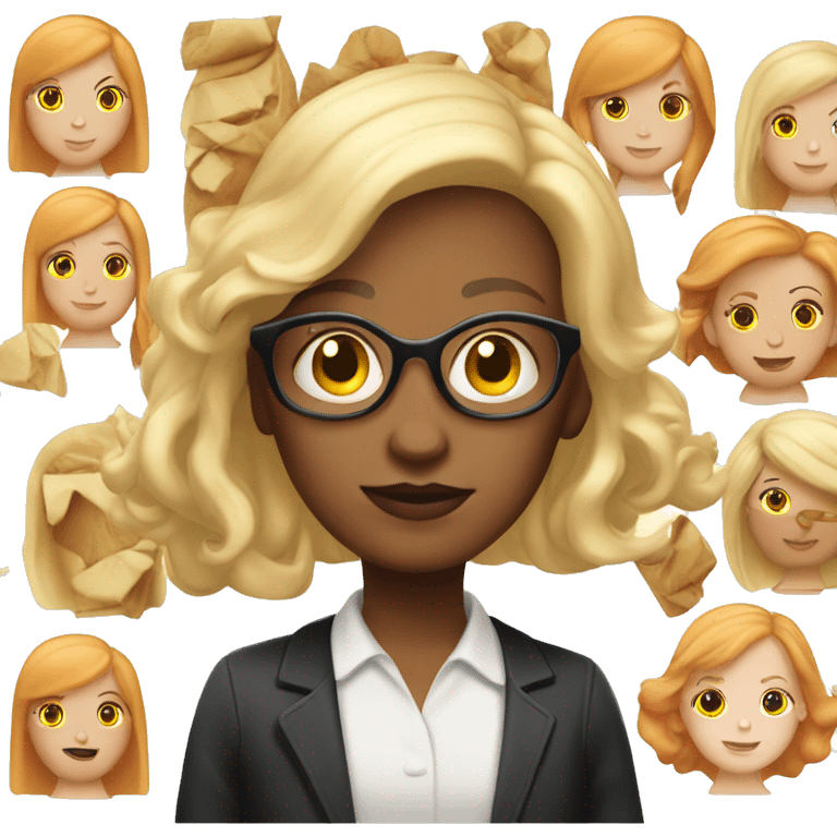  trick or treat  white teacher with strawberry blond bob haircut emoji