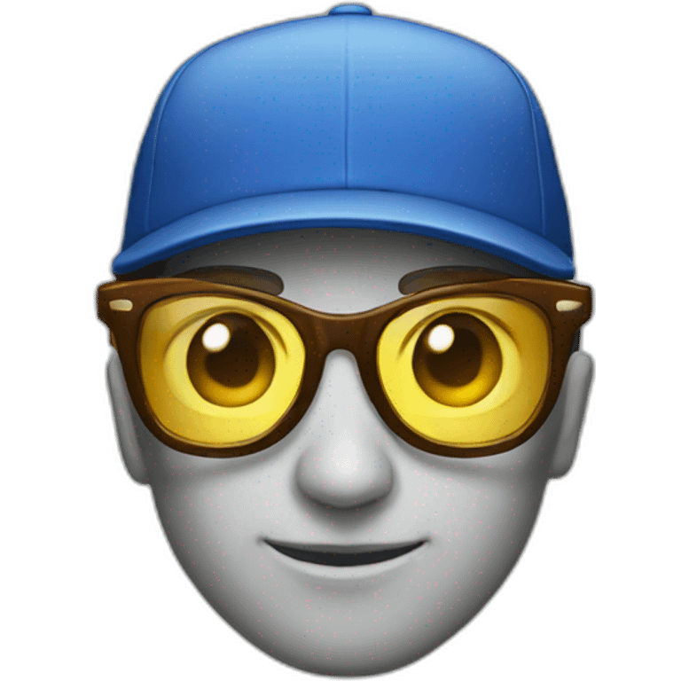 cap and glasses emoji