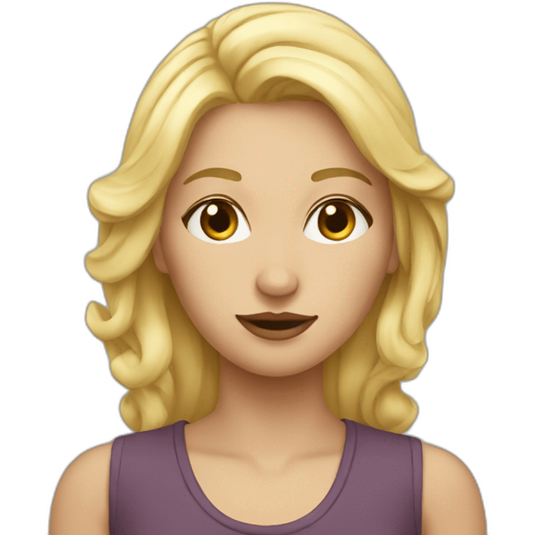 une soeur blonde emoji