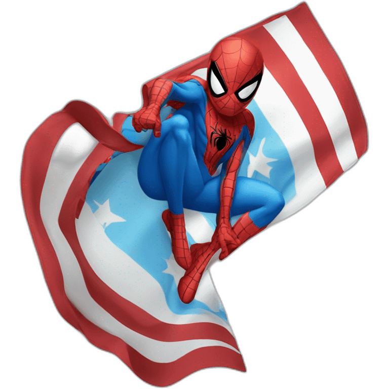 Spider-man con bandera Argentina emoji