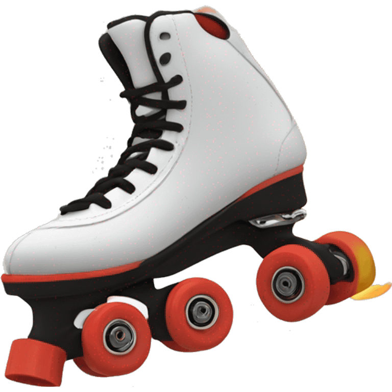 an inline skate moving fast leaving fire traces, just the object itself emoji