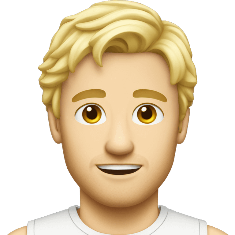 blonde guy short mullet no facial hair emoji