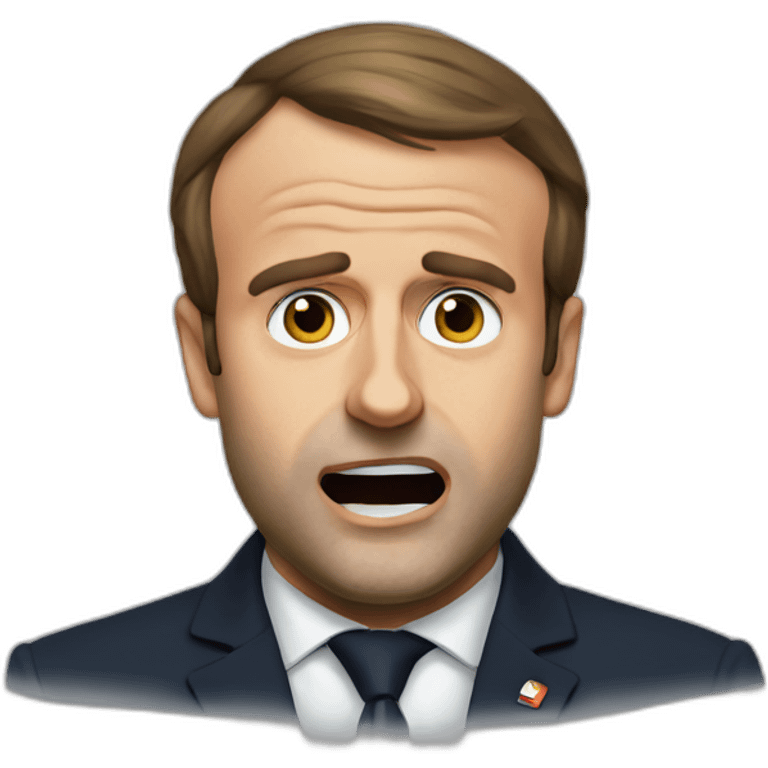 Chocked emmanuel macron emoji