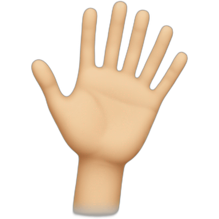 Hand flapping, just the hand, five fingers emoji