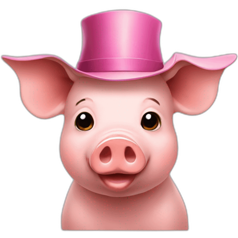 pig with hat emoji