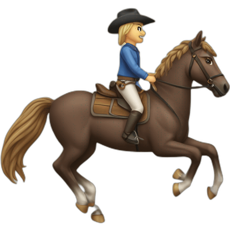 Mais c’est sur un cheval emoji