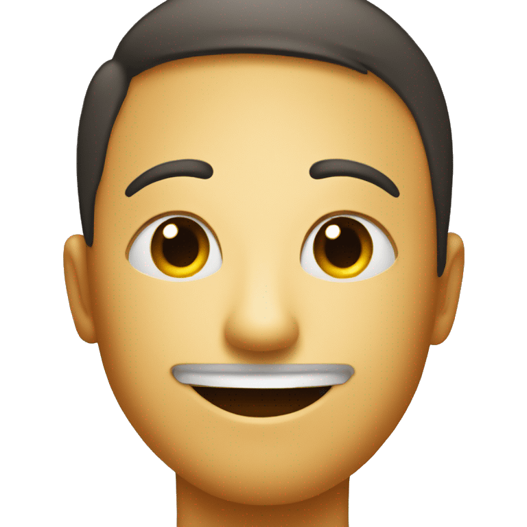 An emoji that is smiling with a cosed eye but only the half of he face is visible emoji