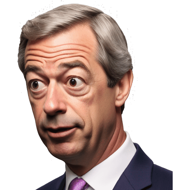 Nigel Farage side profile Pog expression emoji