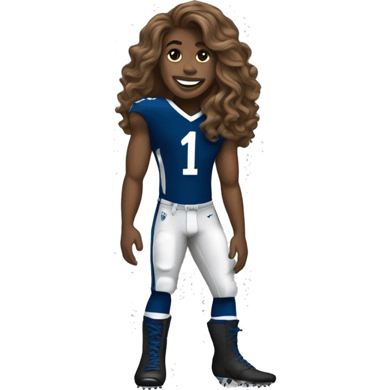 Dallas football player in high heels emoji