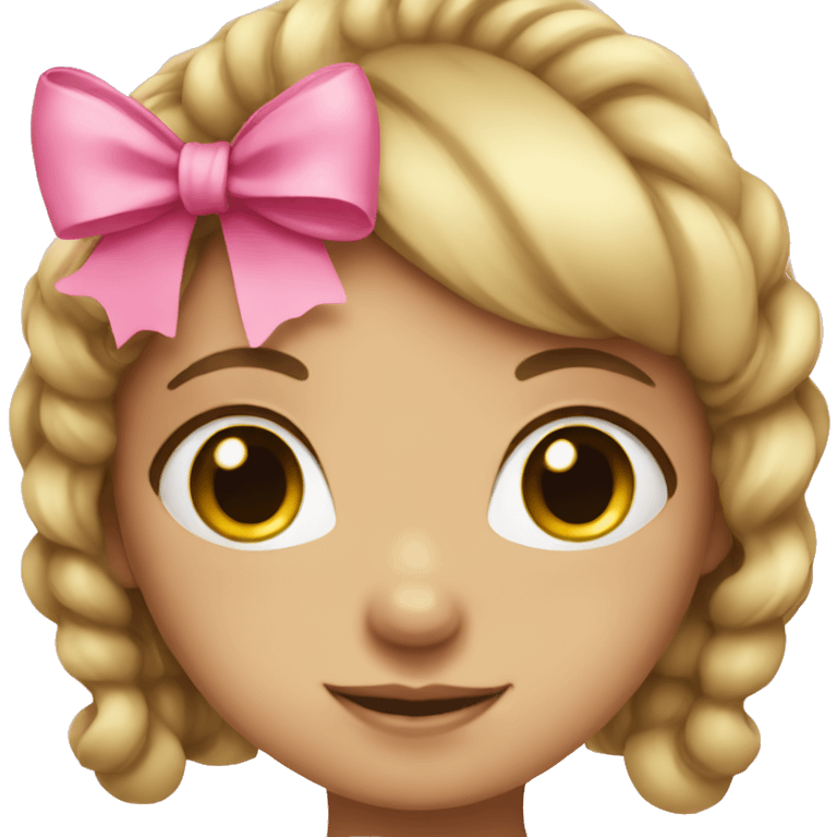 Girl with pink bow  emoji