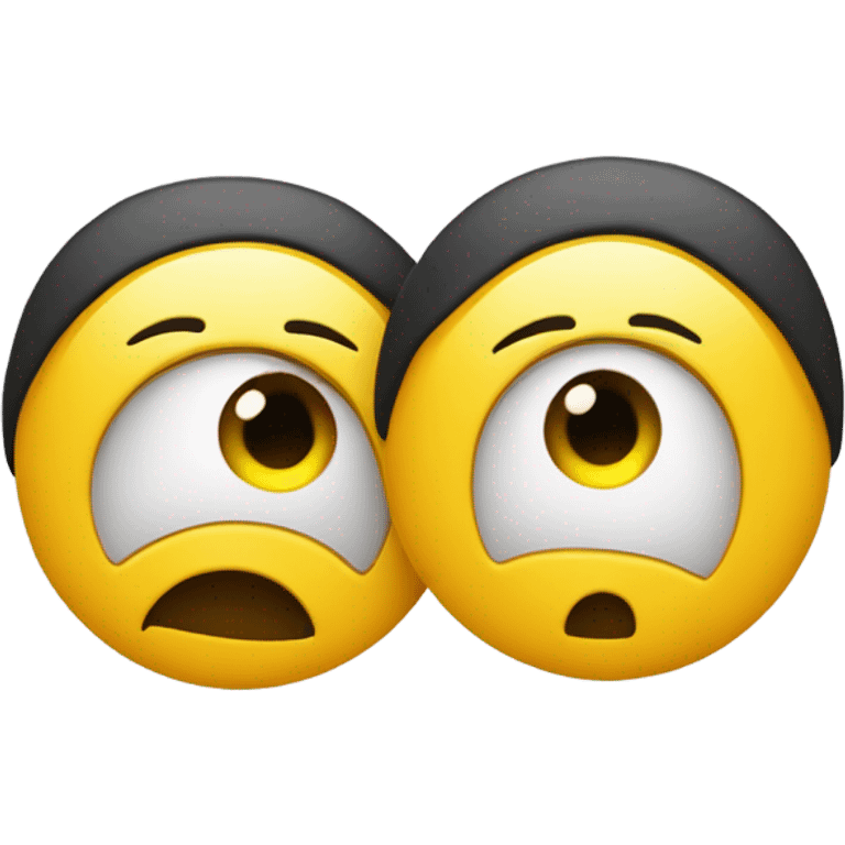 Jellow dot emoji judging someone cringe with eyes don’t like them emoji