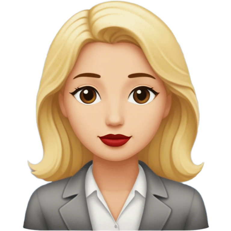 Blonde woman on the other side of the Mississippi River emoji