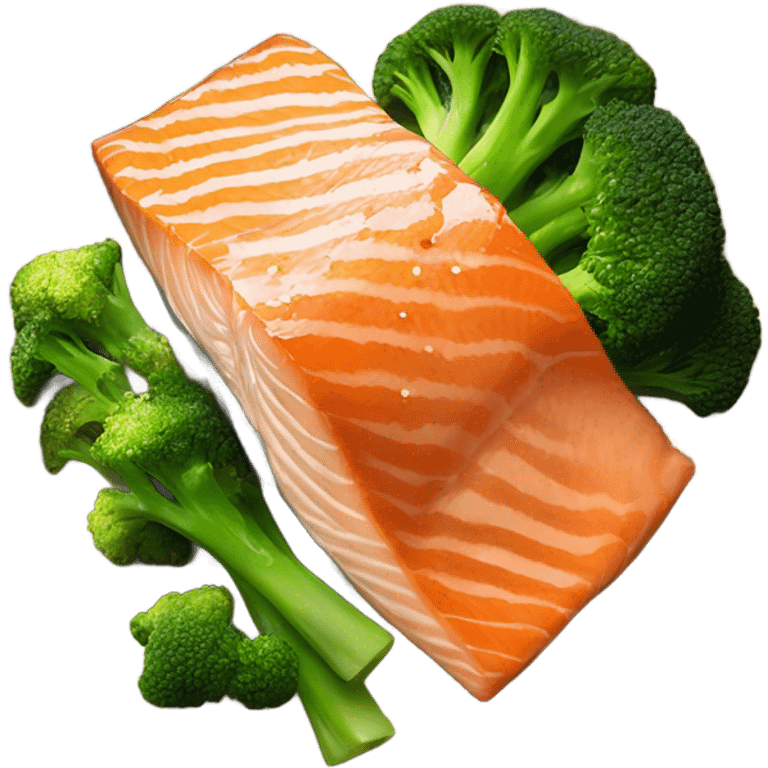 salmon and broccoli emoji