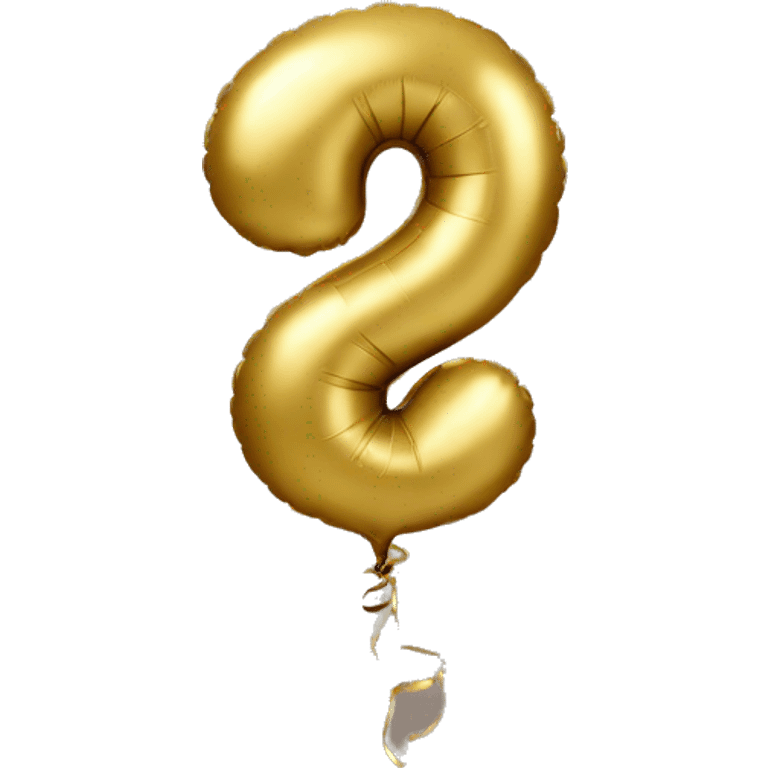 Gold balloon number 4 emoji