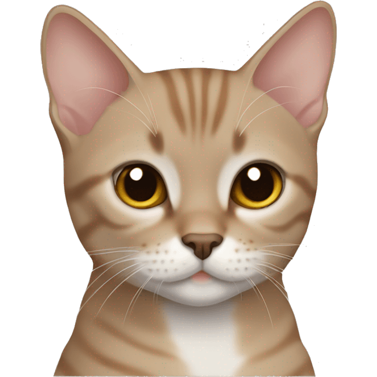 A light brown britisch shorthair cat emoji