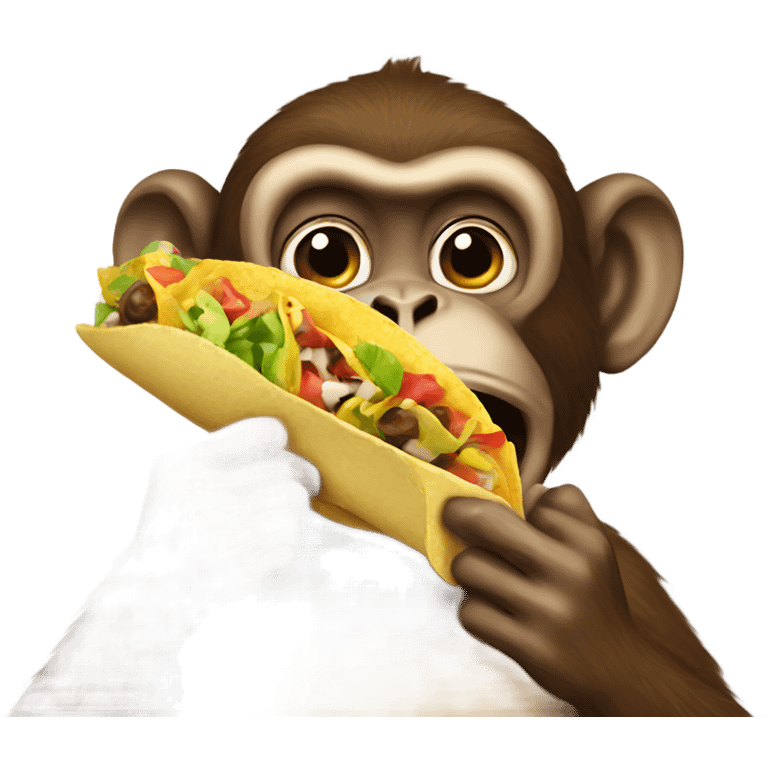 Monkey eating a taco emoji