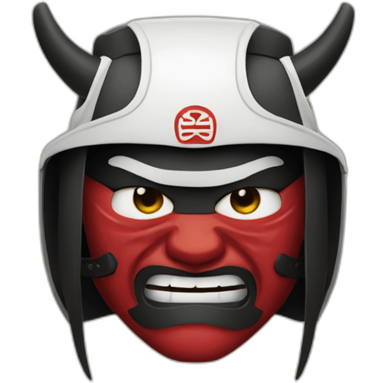 Samurai avec Masque oni emoji