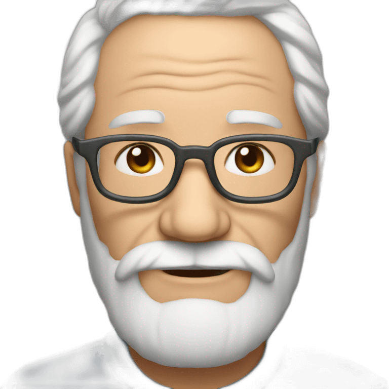 grandpa white glasses 50 years old gray beard emoji