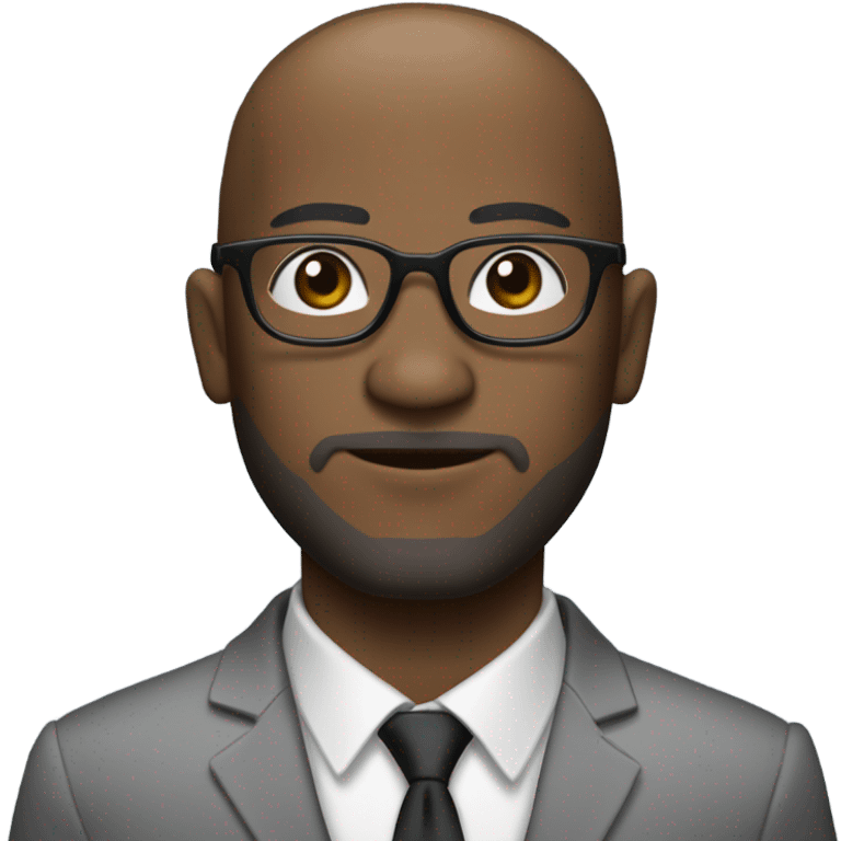 deon sanders with small round face and suit and glasses and buzz cut and small eyes and over 50 small gray bearded receding hairline and small black eyes and wrinkled forehead emoji