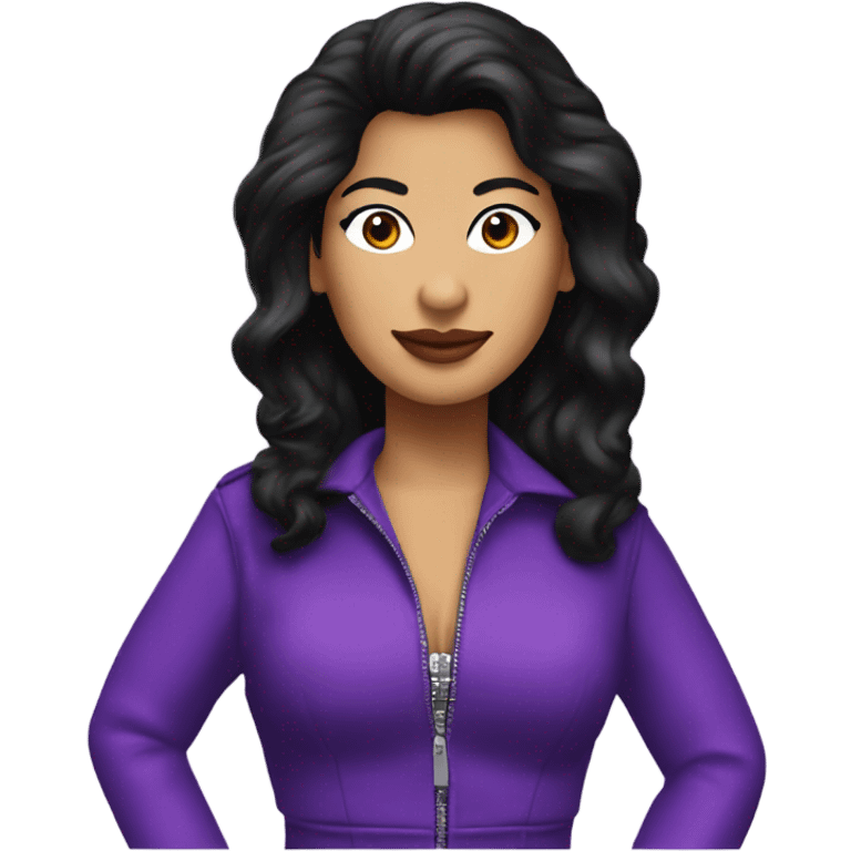 Selena Quintanilla in purple outfit  emoji