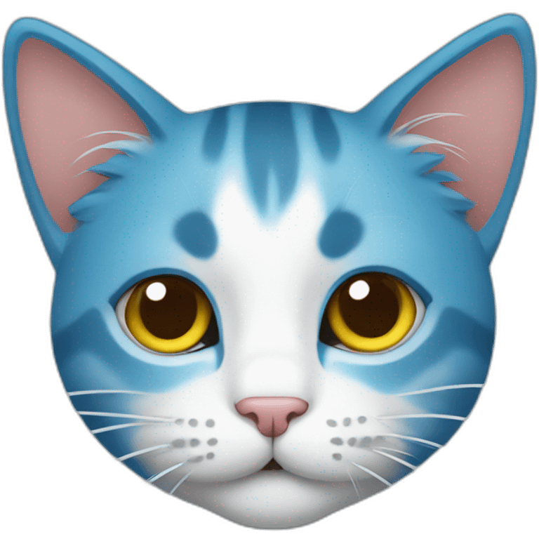 cat color blue emoji