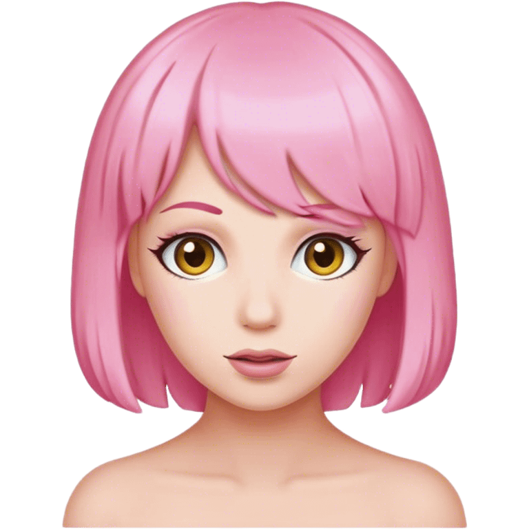 pink wig emoji