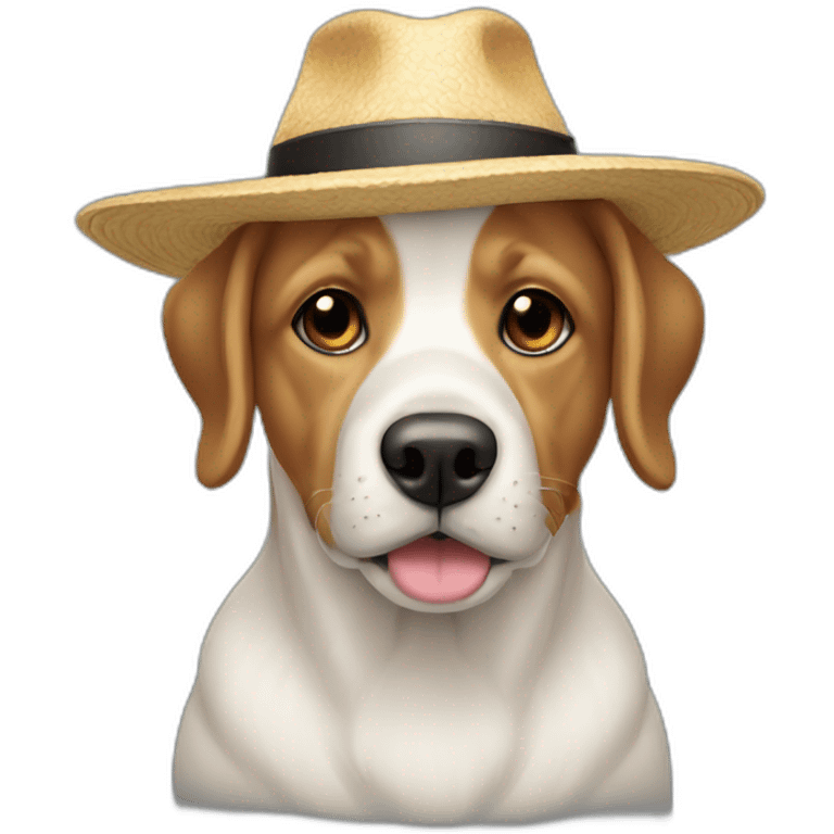 Chien et hat emoji