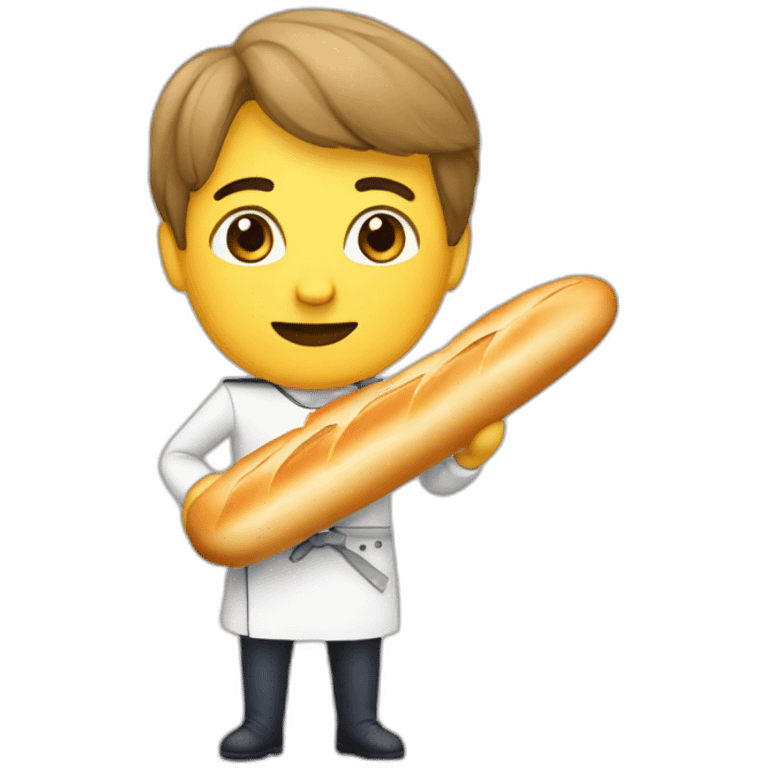 french with baguette emoji