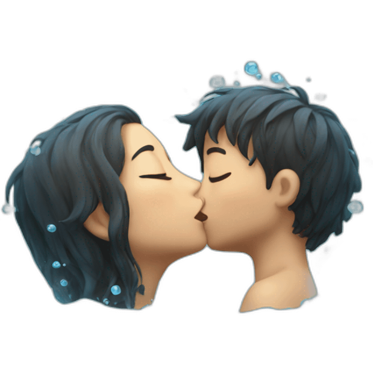 Kiss under the water emoji