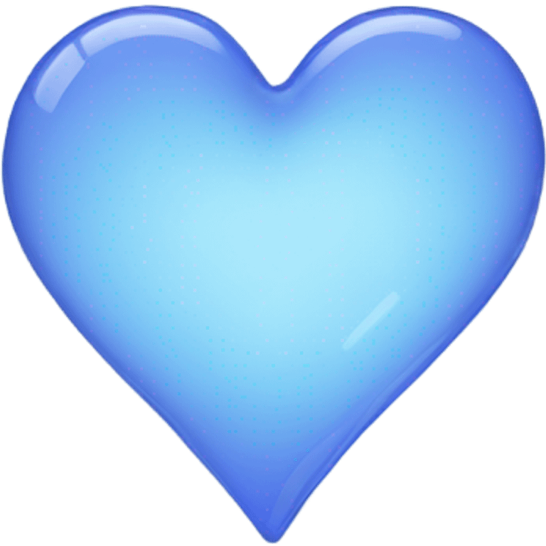 Soft periwinkle glass heart  emoji