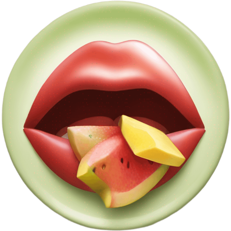 Lip eat emoji