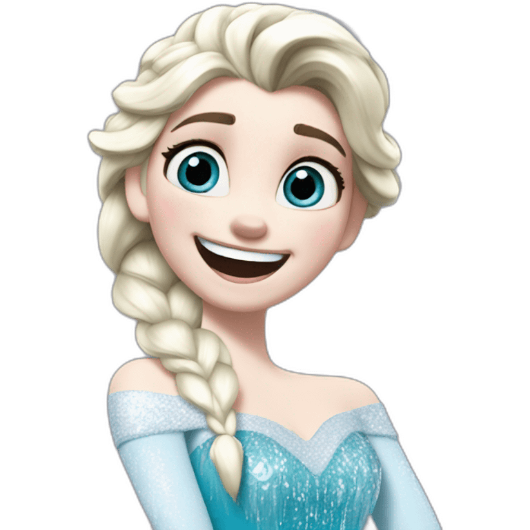 frozen elsa laugh emoji